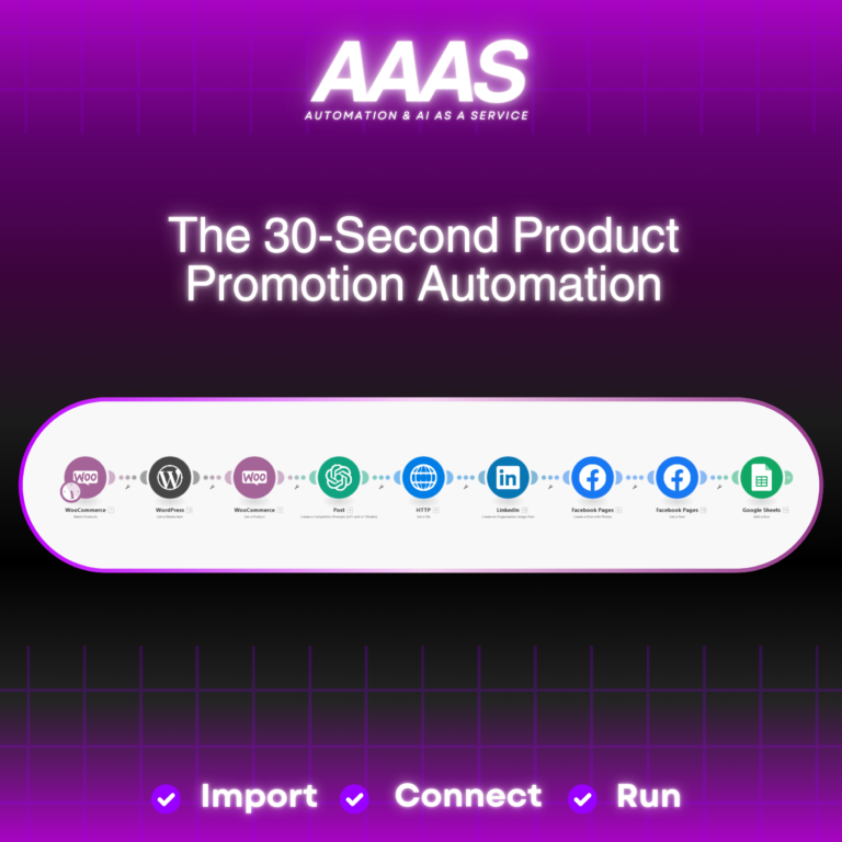The 30-Second Product Promotion Automation make.com