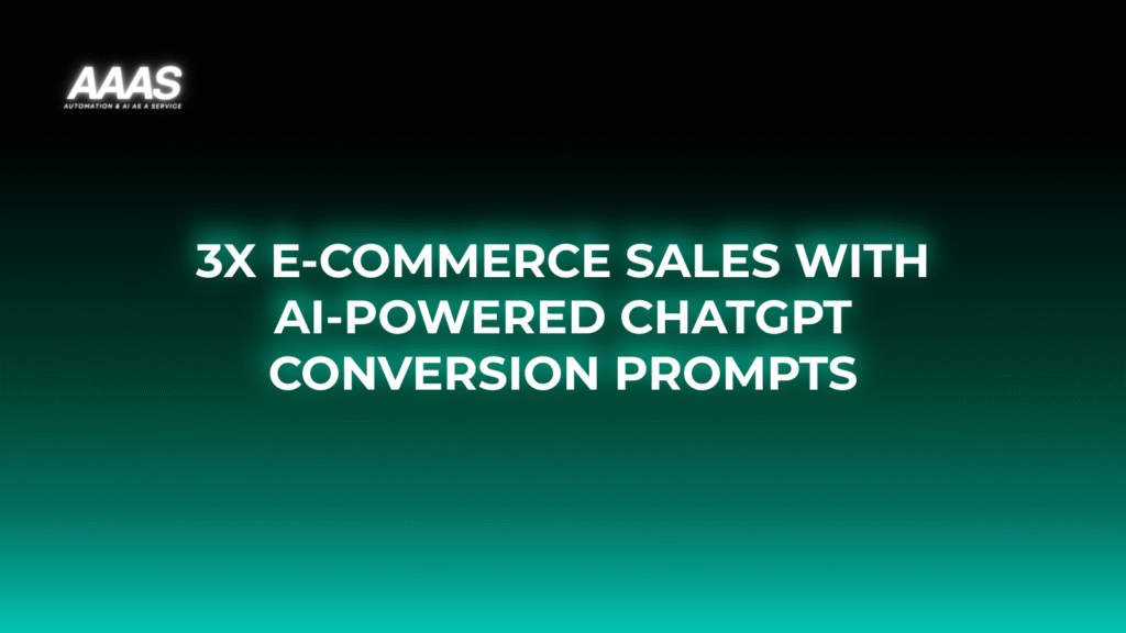 Boost e-commerce conversion rates with ChatGPT business prompts by delivering personalized AI-driven engagement, scalable support, and real-time sales optimization.