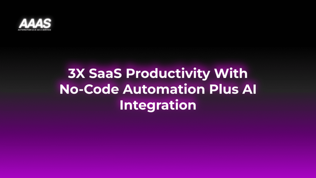 Boost your SaaS productivity and ROI by leveraging no-code automation and AI integration for scalable, efficient, and error-free workflow solutions.