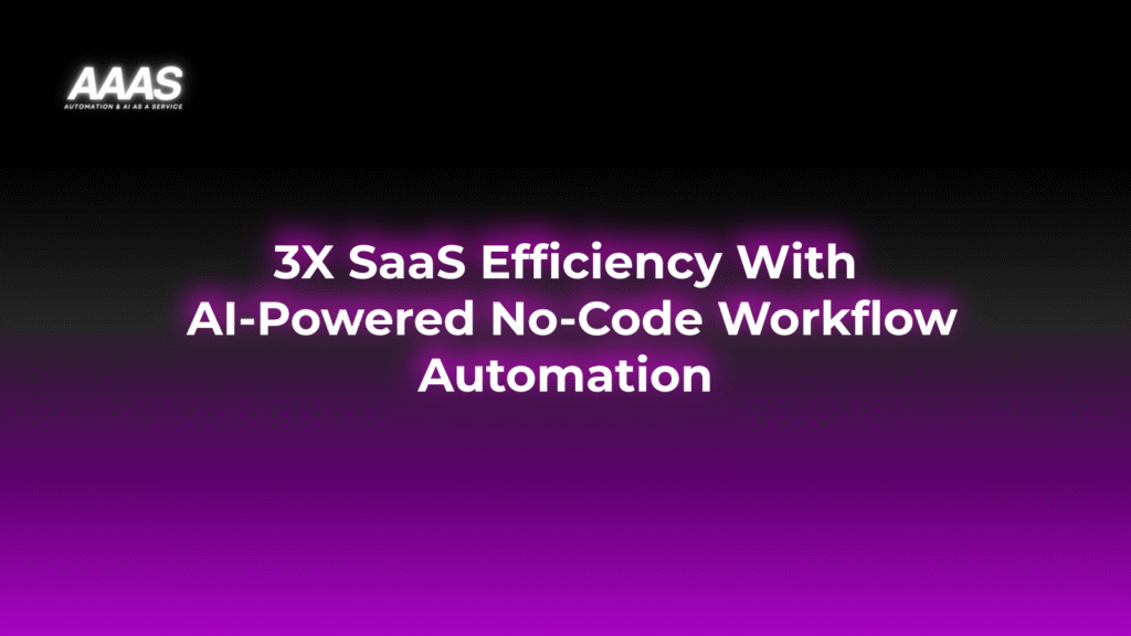 AI-powered no-code workflow automation streamlines SaaS operations, boosting efficiency and productivity while cutting costs for faster business growth.