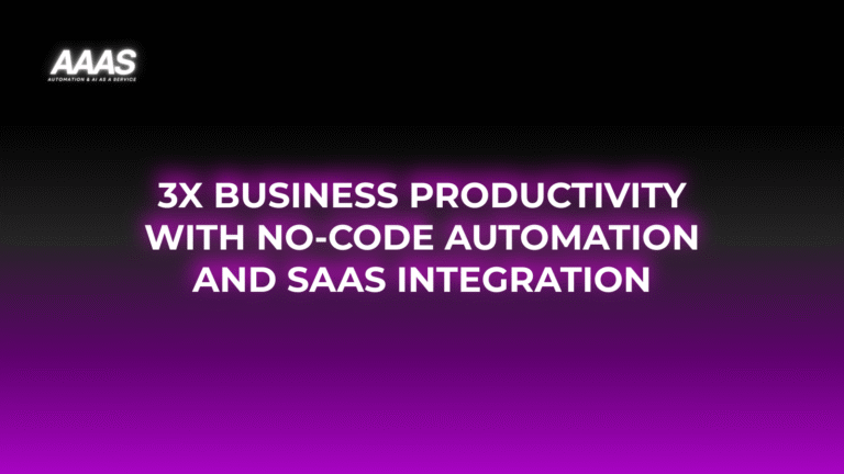 Boost productivity by integrating no-code automation and SaaS, streamlining workflows for higher ROI, faster results, and simplified business operations.