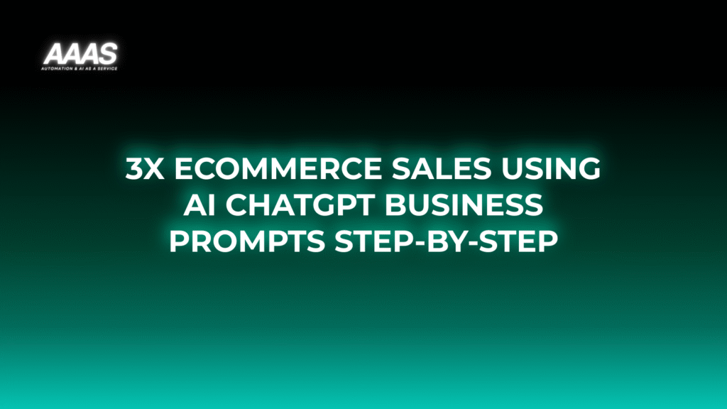 Boost e-commerce sales by using AI ChatGPT business prompts to increase conversions, automate support, and deliver personalized customer experiences.