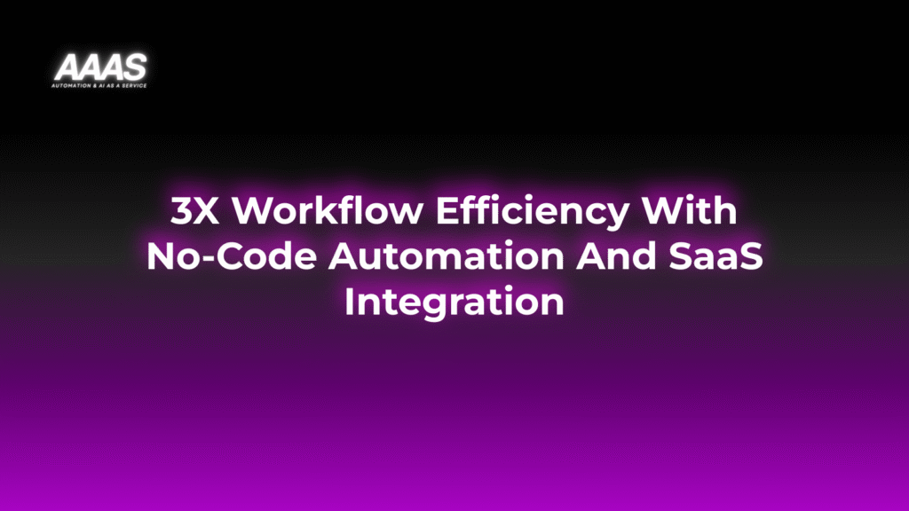 No-code automation and SaaS integration empower businesses to streamline workflows, boost productivity, and reduce costs by eliminating repetitive manual tasks.