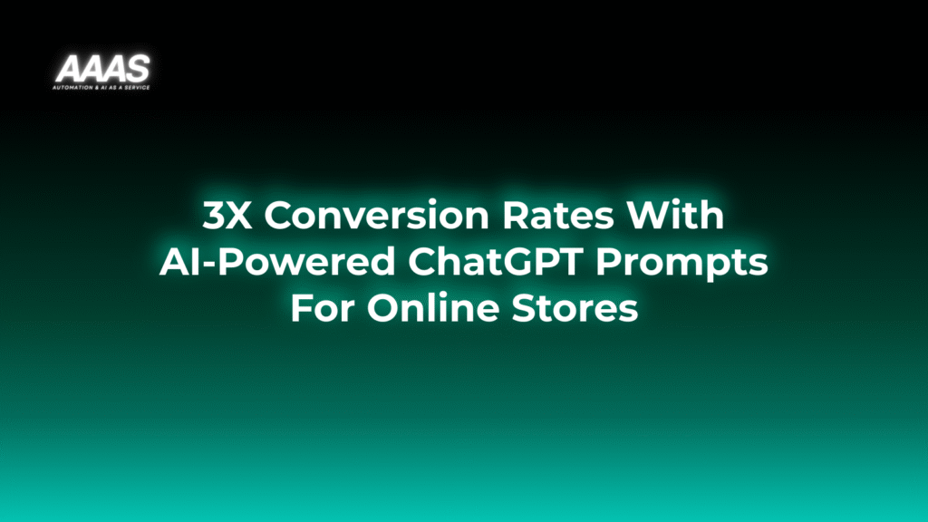 Boost online store sales by using ChatGPT business prompts to personalize customer journeys, reduce cart abandonment, and maximize e-commerce conversions with AI.