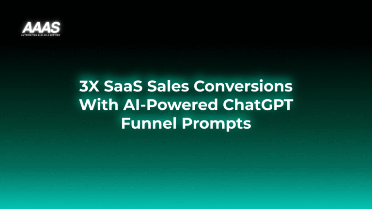 Boost SaaS sales funnel performance with AI ChatGPT business prompts that automate lead qualification, personalize engagement, and drive higher conversions.