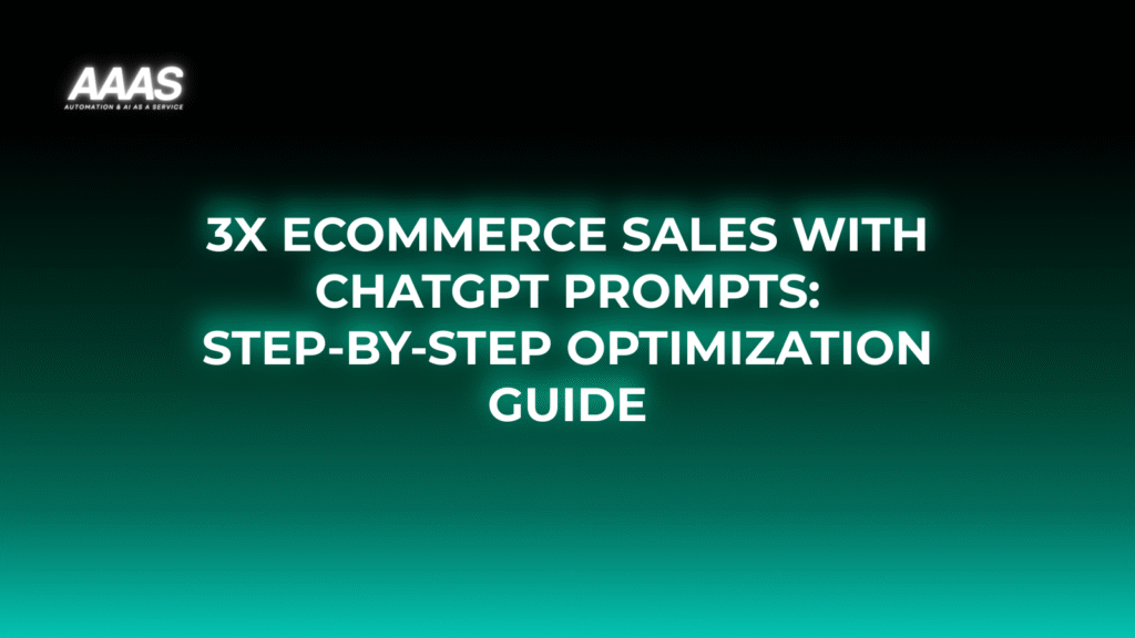 Boost e-commerce sales with ChatGPT business prompts that personalize customer interactions, reduce cart abandonment, and optimize online store conversions.