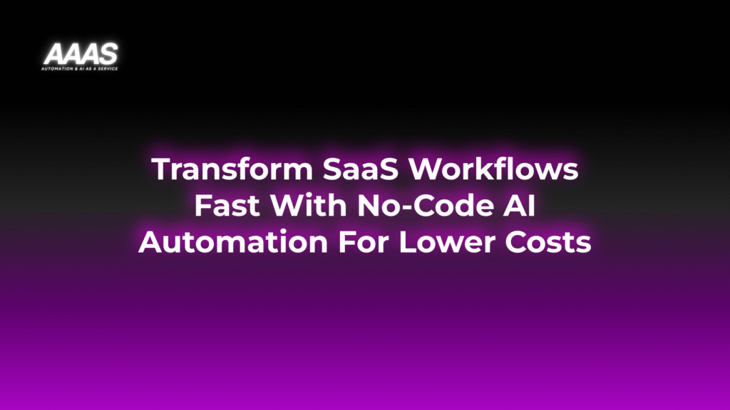 No-code AI automation streamlines SaaS workflows, enabling faster processes, fewer errors, and lower costs so businesses can enhance efficiency at scale.
