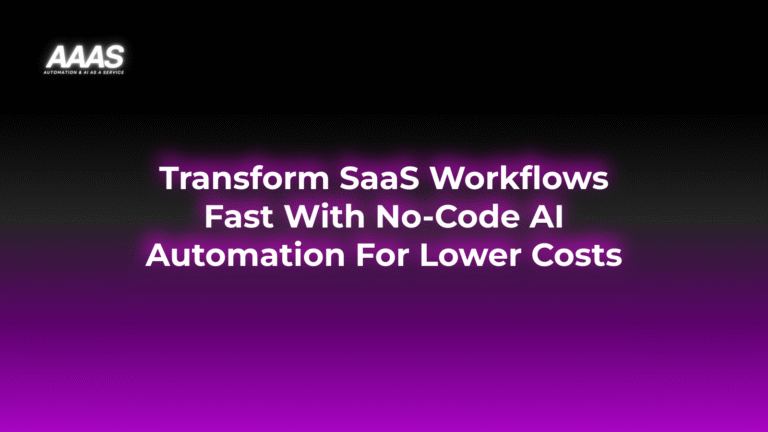 No-code AI automation streamlines SaaS workflows, enabling faster processes, fewer errors, and lower costs so businesses can enhance efficiency at scale.
