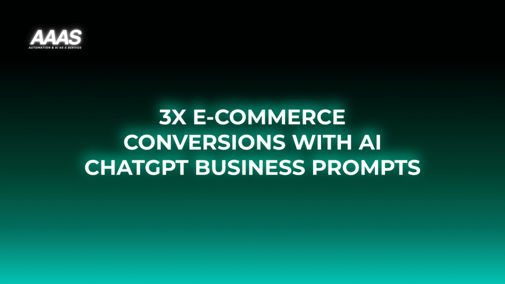 Boost your online store conversion rates with ChatGPT business prompts that deliver AI-driven personalization, instant support, and actionable sales optimization.