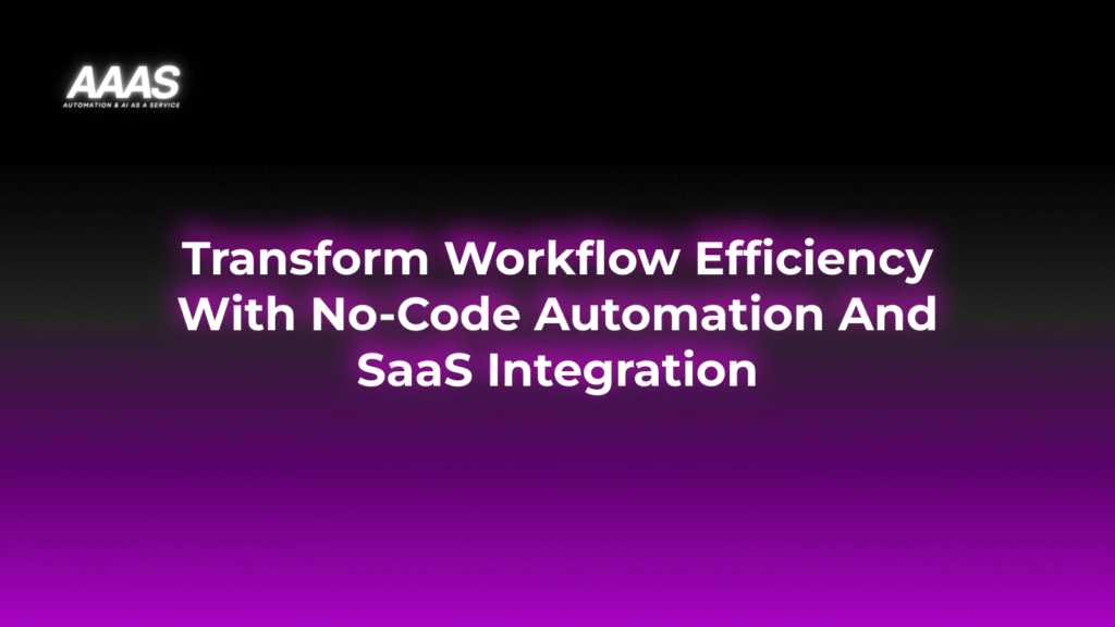 Integrate no-code automation with SaaS to streamline workflows, boost business efficiency, cut costs, and empower non-technical teams to manage processes easily.