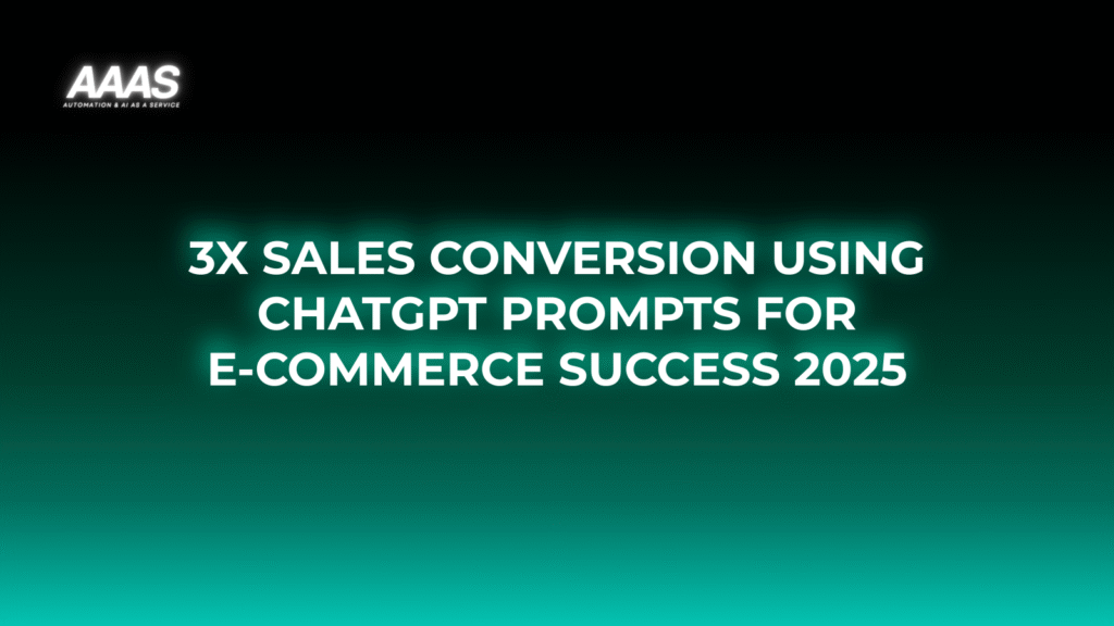 Boost e-commerce sales conversion with ChatGPT business prompts using AI-driven personalization, real-time support, and advanced customer interaction strategies.