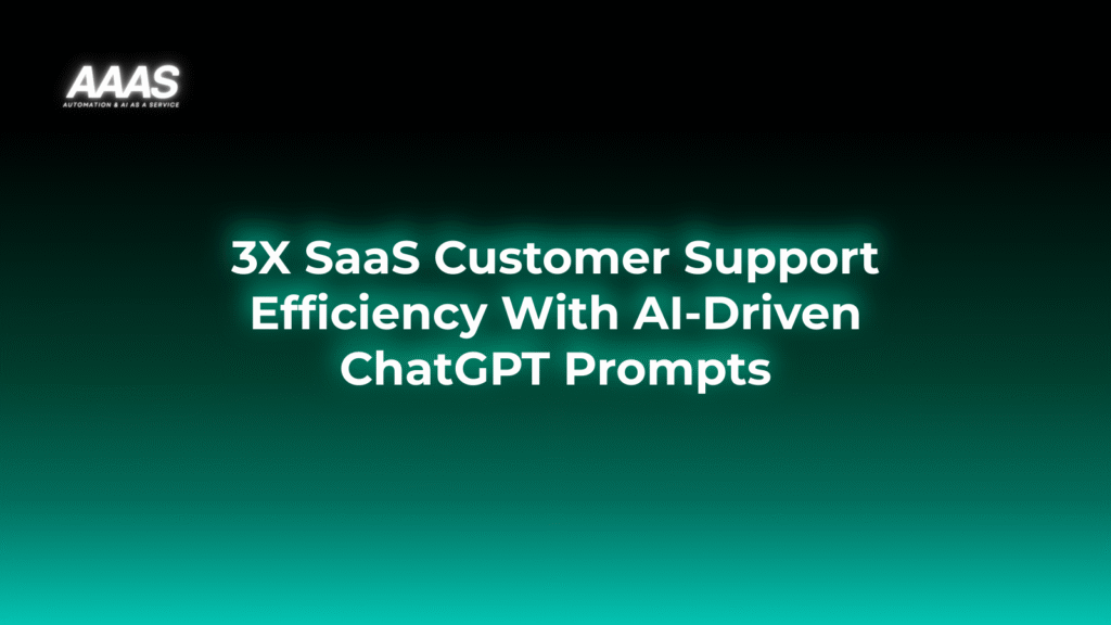 Streamline SaaS customer support with AI-driven ChatGPT business prompts to boost efficiency, reduce costs, and resolve customer queries faster and smarter.