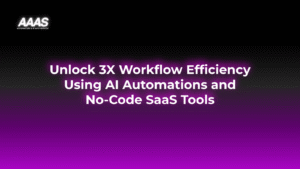 Optimize your workflows by integrating AI-powered automations with no-code SaaS tools to reduce costs, boost efficiency, and simplify complex business processes.
