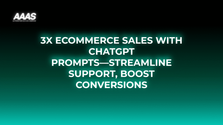 Streamline e-commerce support and drive sales by using ChatGPT business prompts for faster responses, higher conversions, and improved customer satisfaction.