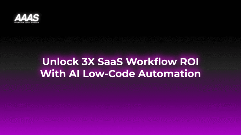 Automate SaaS workflows with AI and low-code platforms to boost productivity, reduce manual tasks, and achieve higher ROI through seamless integration.