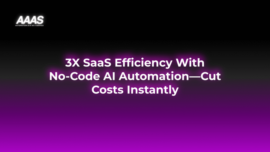 Streamline SaaS integration using no-code AI automation to boost efficiency, enhance productivity, and reduce costs with powerful, user-friendly automation solutions.